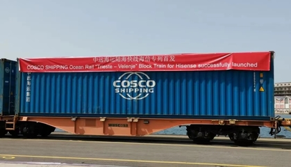 中歐陸?？炀€海信專列開通 有效提升歐洲地區(qū)供應(yīng)鏈效率